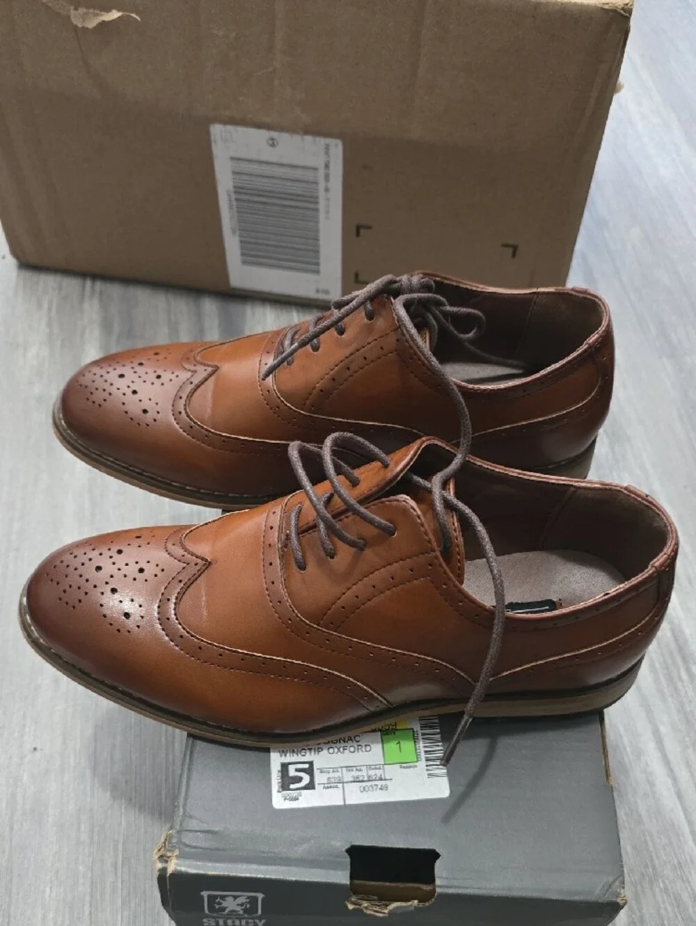 Stacy Adams Men's Tan Wingtip Brogues